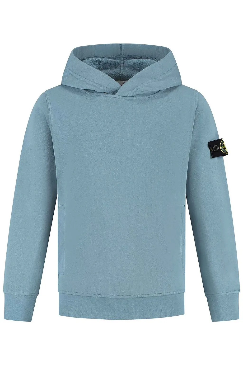 Stone Island Junior Long Sleeved Logo Patch Hoodie