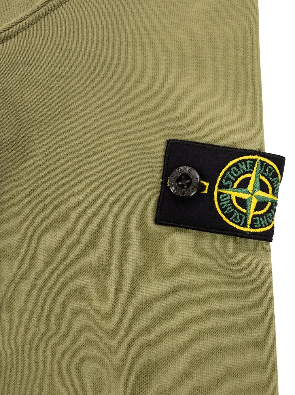 Stone Island Junior Long Sleeved Logo Patch Hoodie