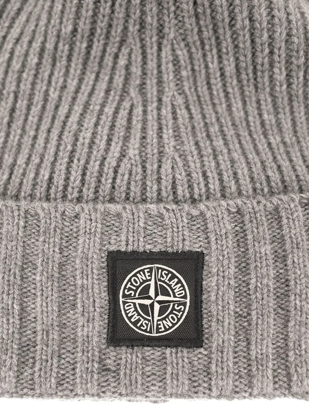 Rib Knit Logo Beanie Hat