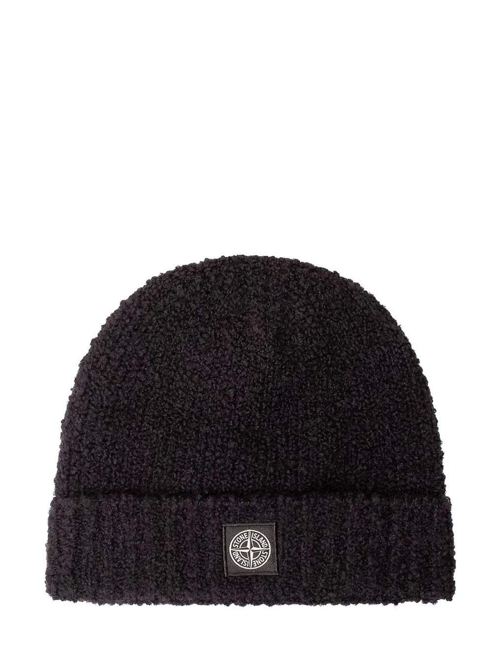 Stone Island Junior Textured Logo Beanie Hat