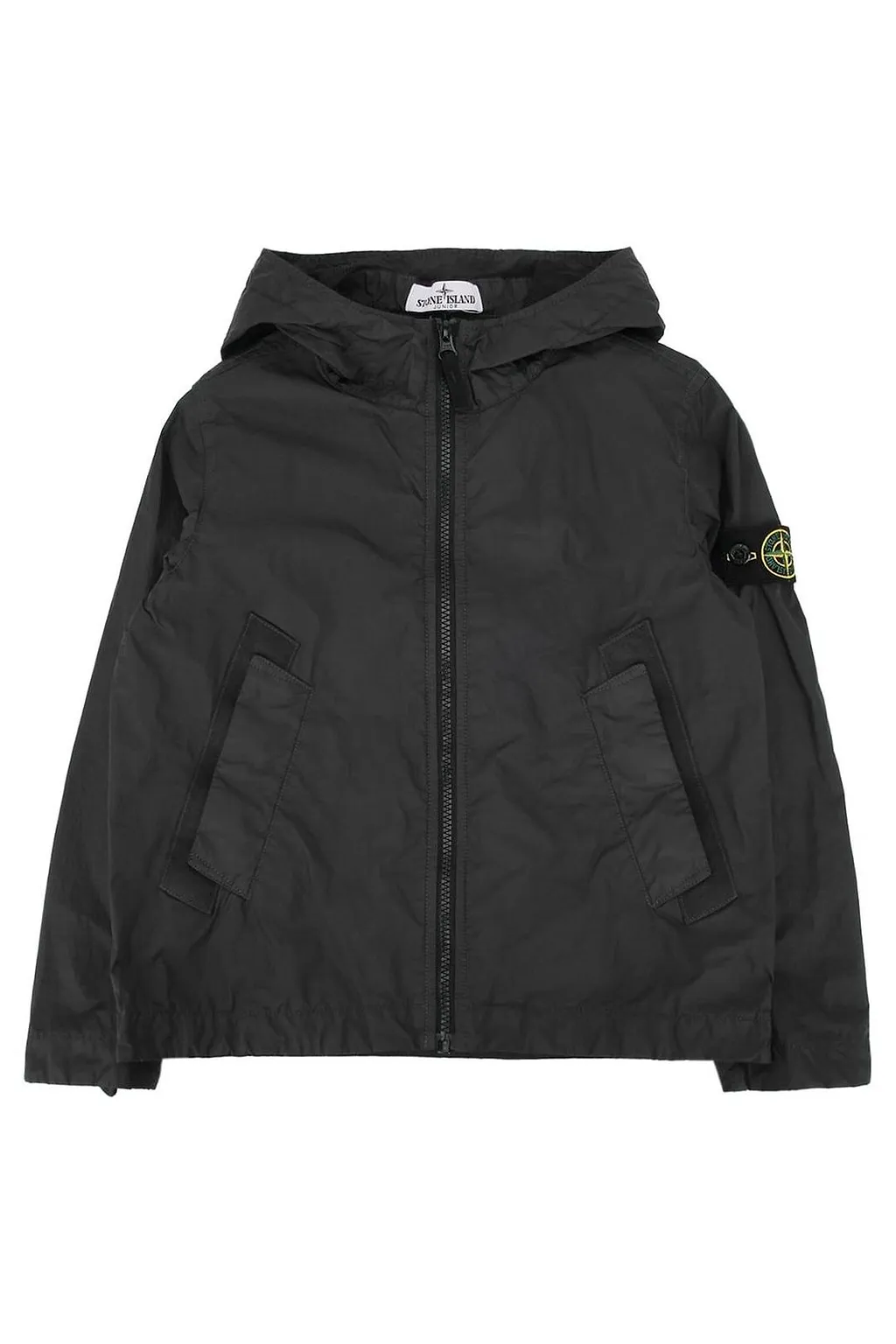 Stone Island Junior Logo Patch Hooded Jacket