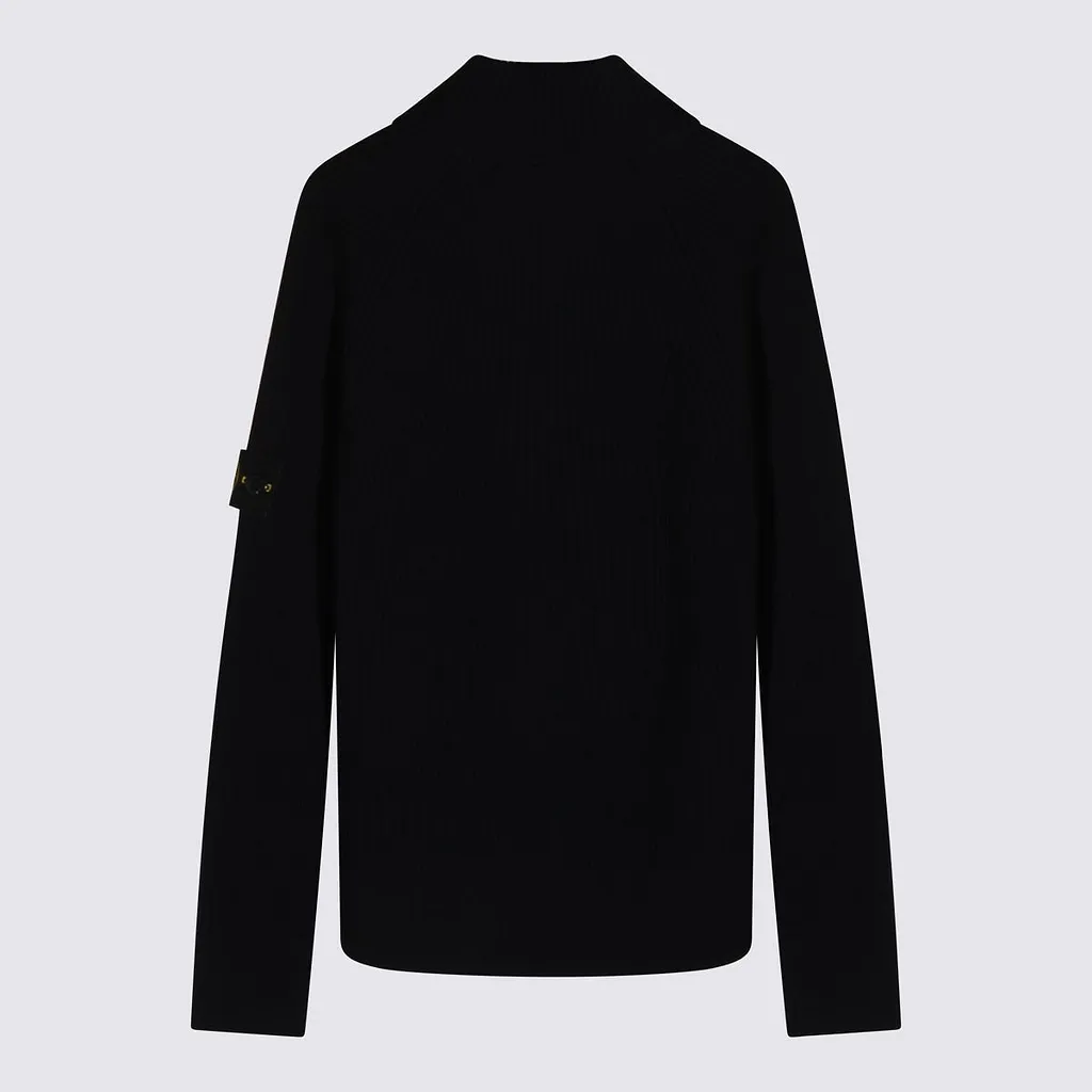 Stone Island Junior Zip-Up Knitted Sweater
