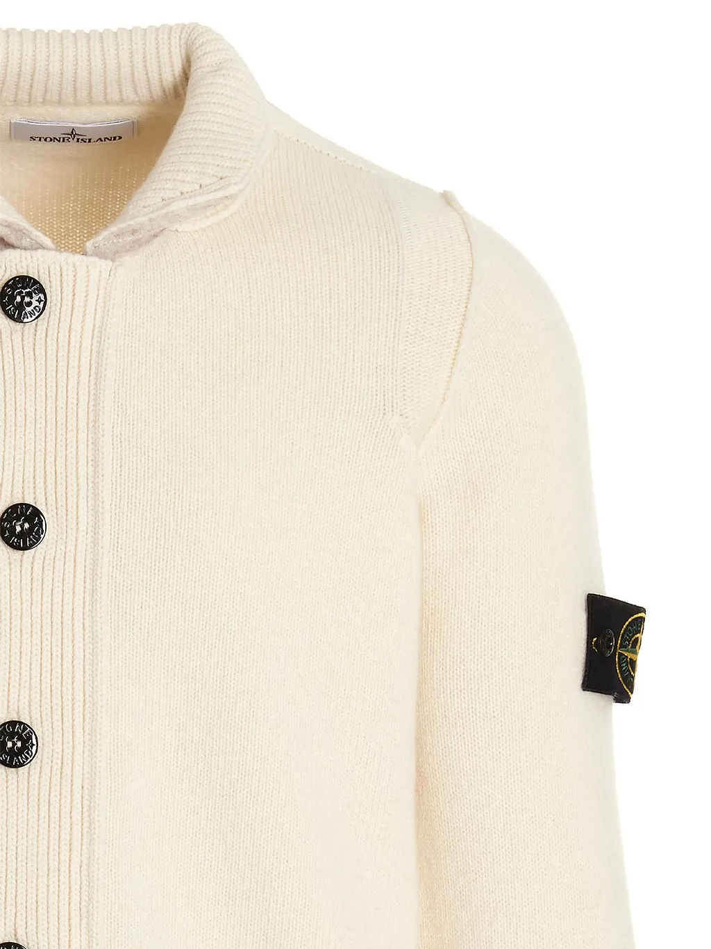 Stone Island Logo Patch Buttoned Cardigan