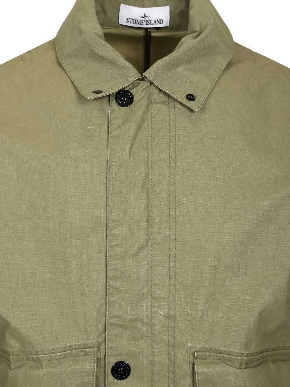 Stone Island Logo Patch Buttoned Jacket