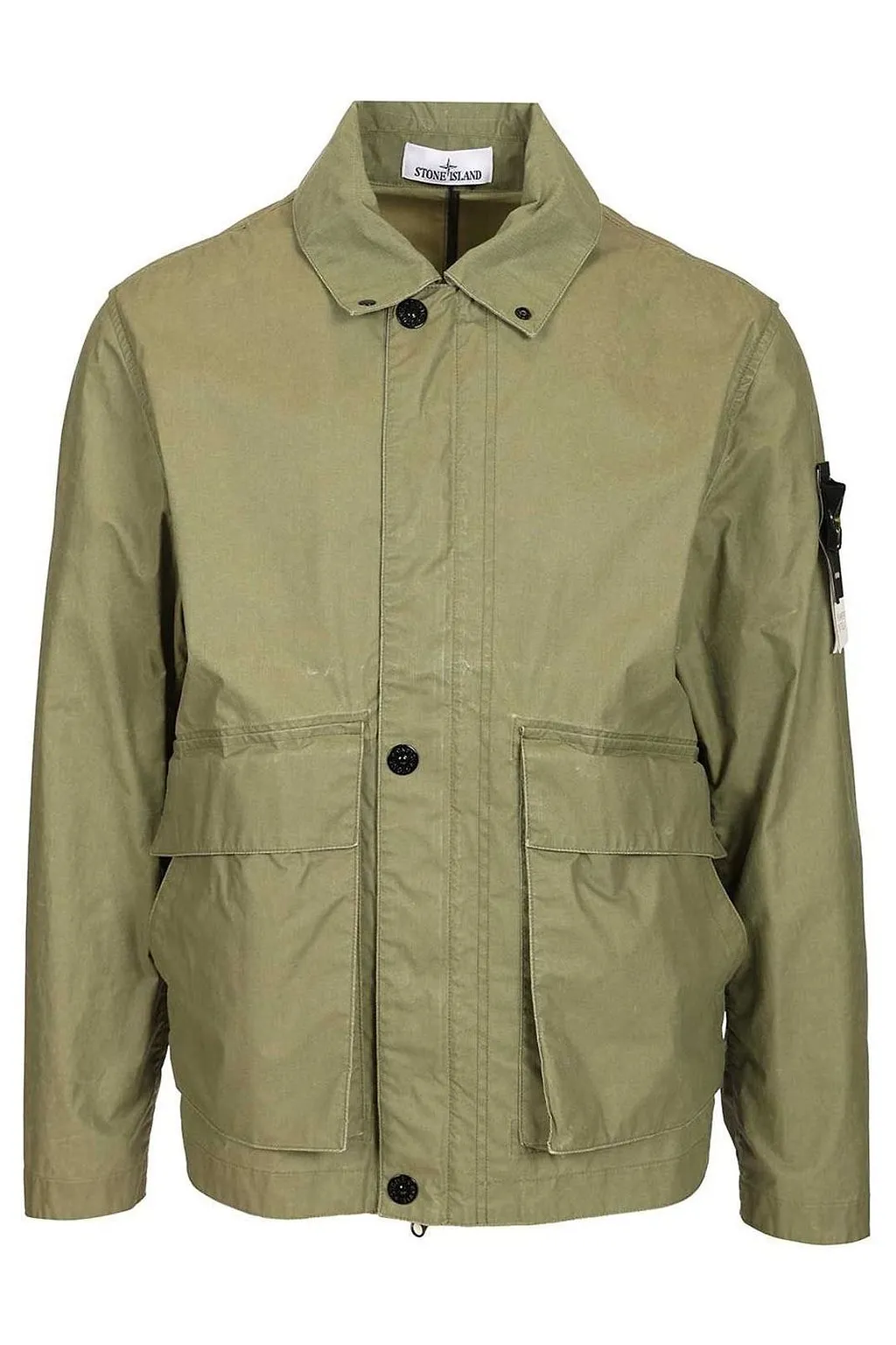 Stone Island Logo Patch Buttoned Jacket