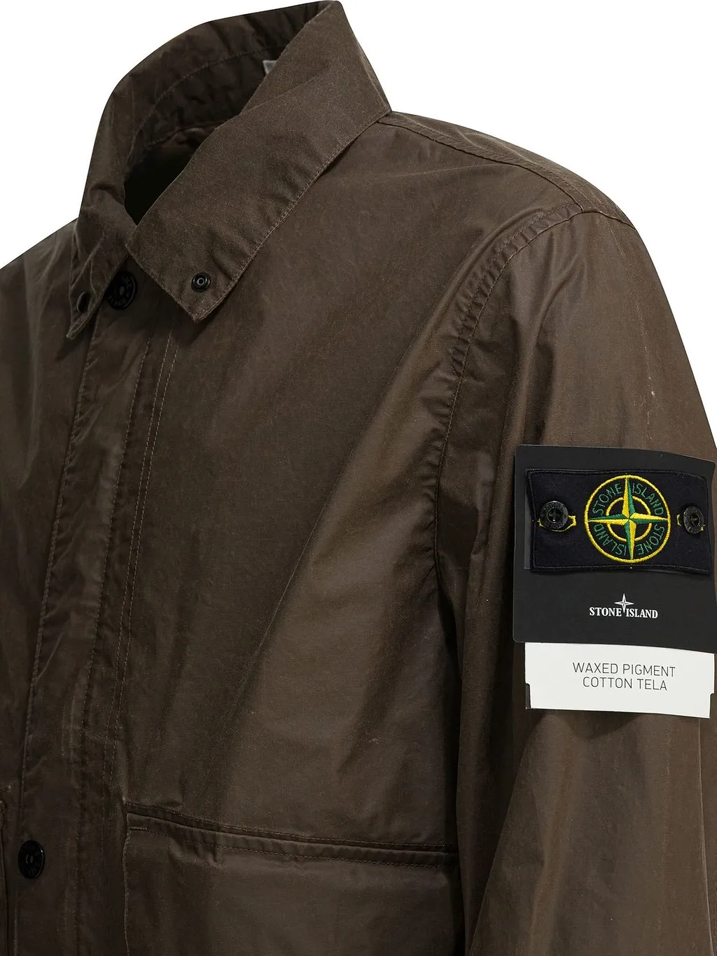 Stone Island Logo Patch Buttoned Jacket