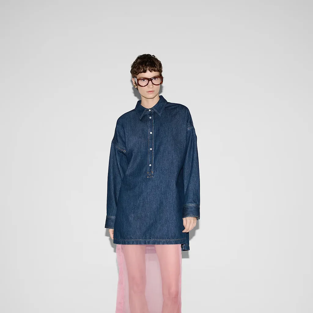 Embroidered Denim Shirt