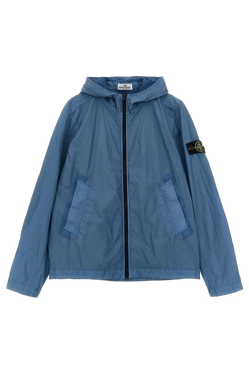 Stone Island Junior Logo Patch Hooded Jacket