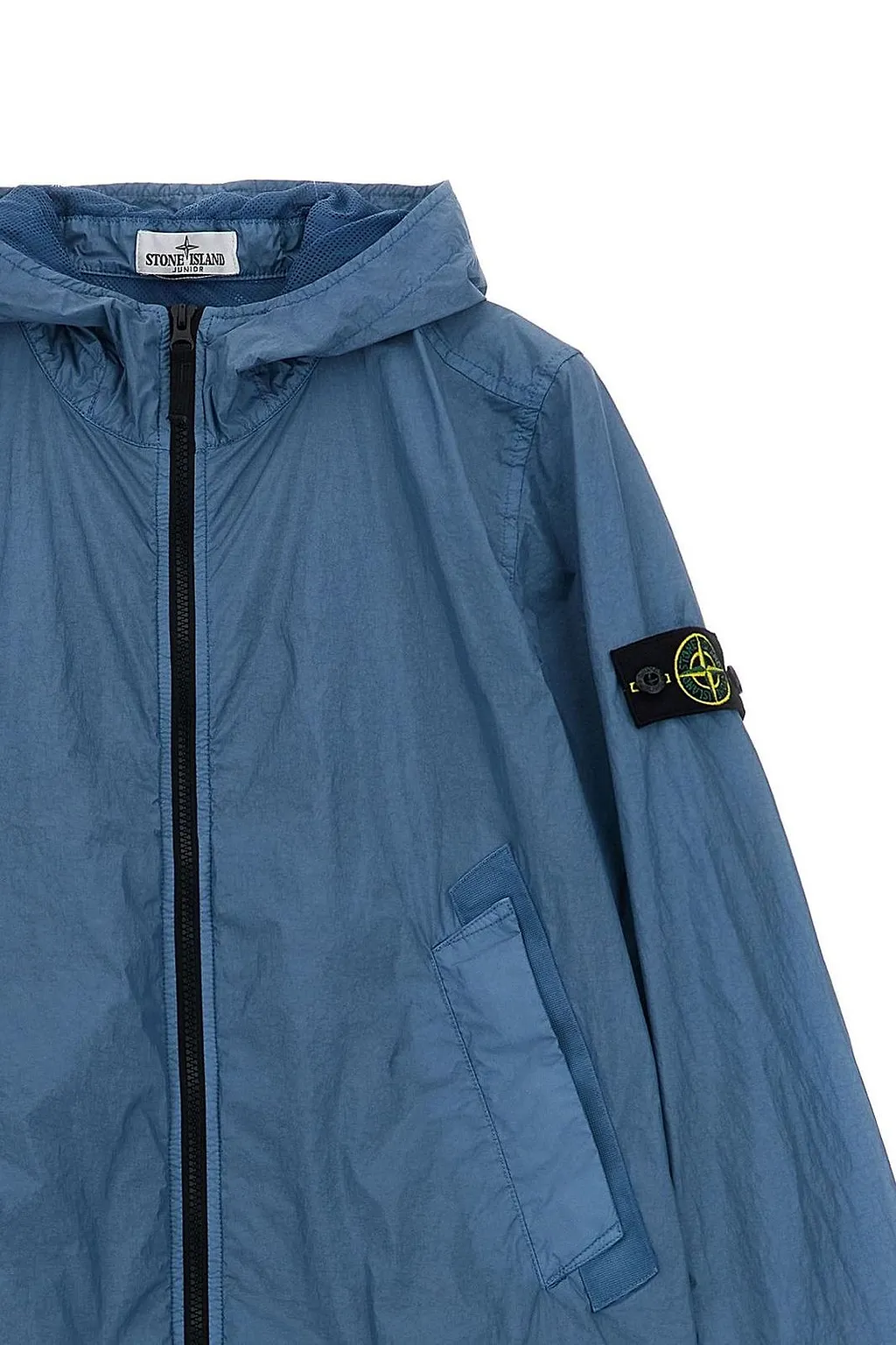 Stone Island Junior Logo Patch Hooded Jacket