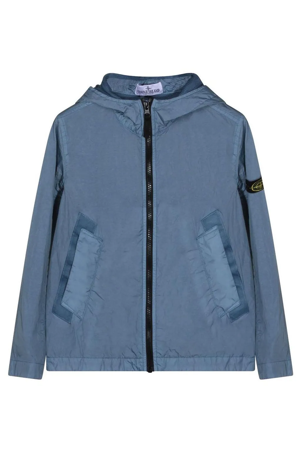 Stone Island Junior Logo Patch Hooded Jacket