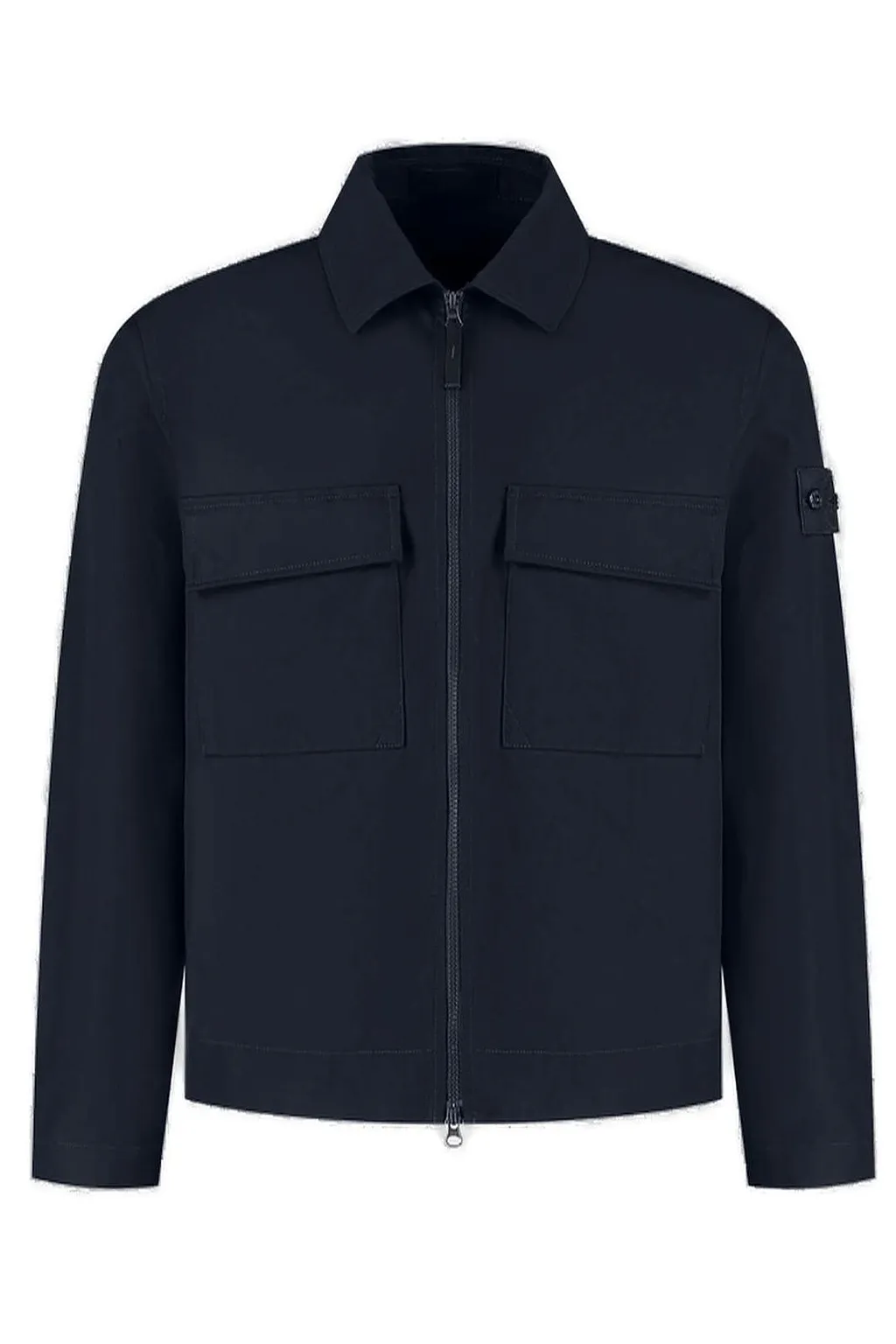 Stone Island Logo-Patch Shirt Jacket