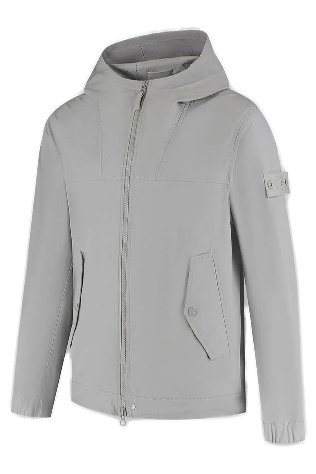 Stone Island Logo Patch Zip-Up Jacket