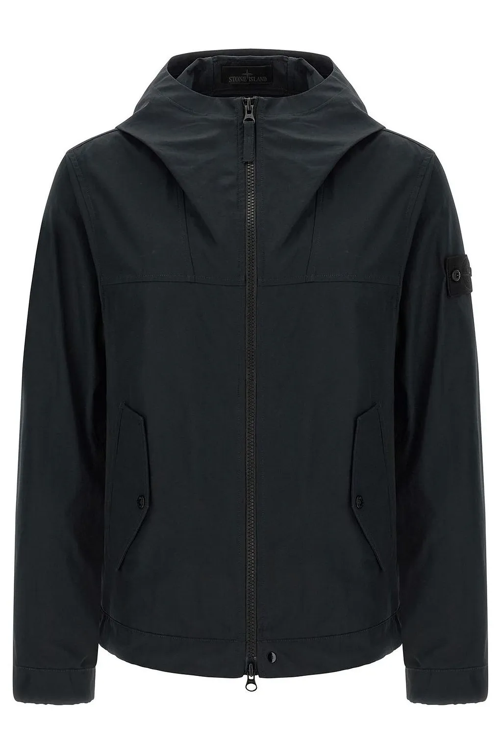 Stone Island Logo Patch Zip-Up Jacket