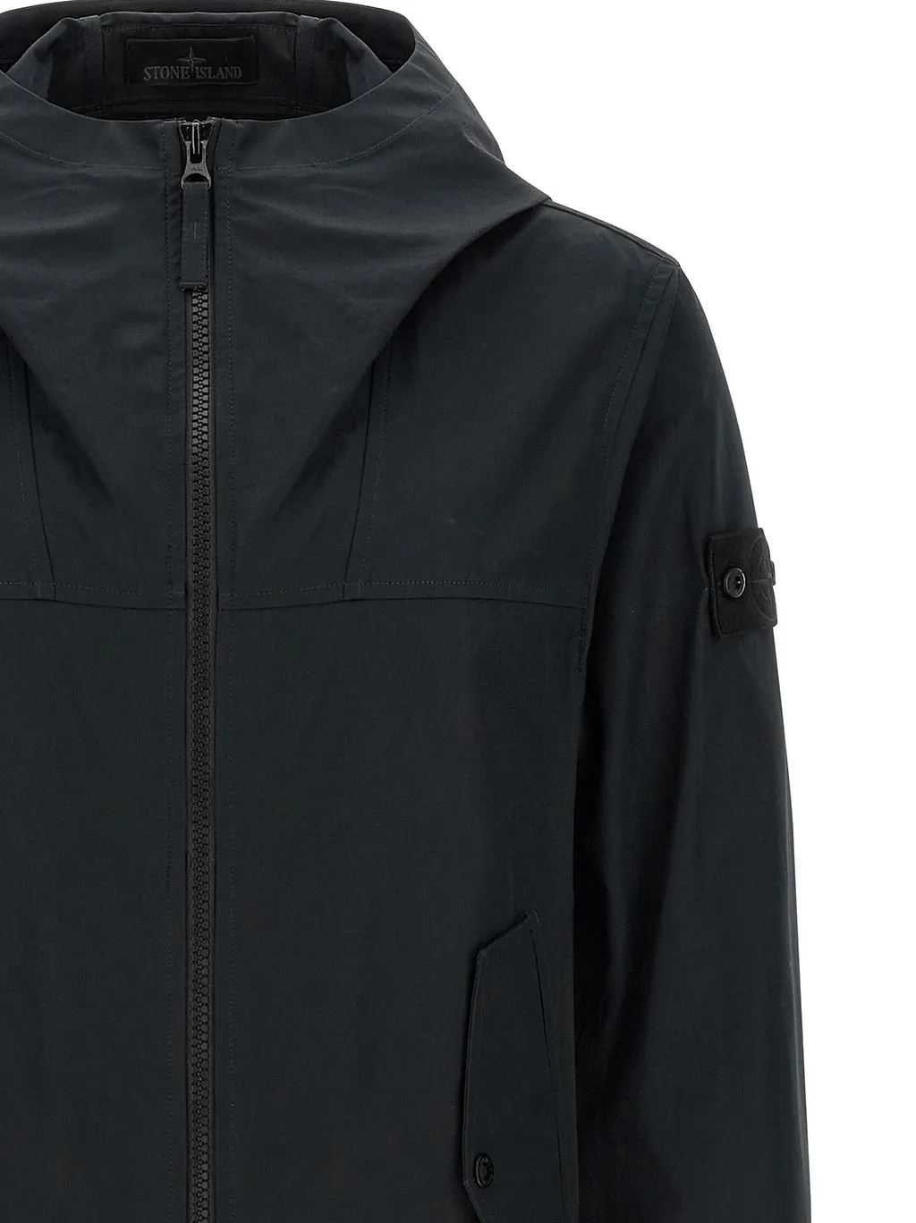 Stone Island Logo Patch Zip-Up Jacket