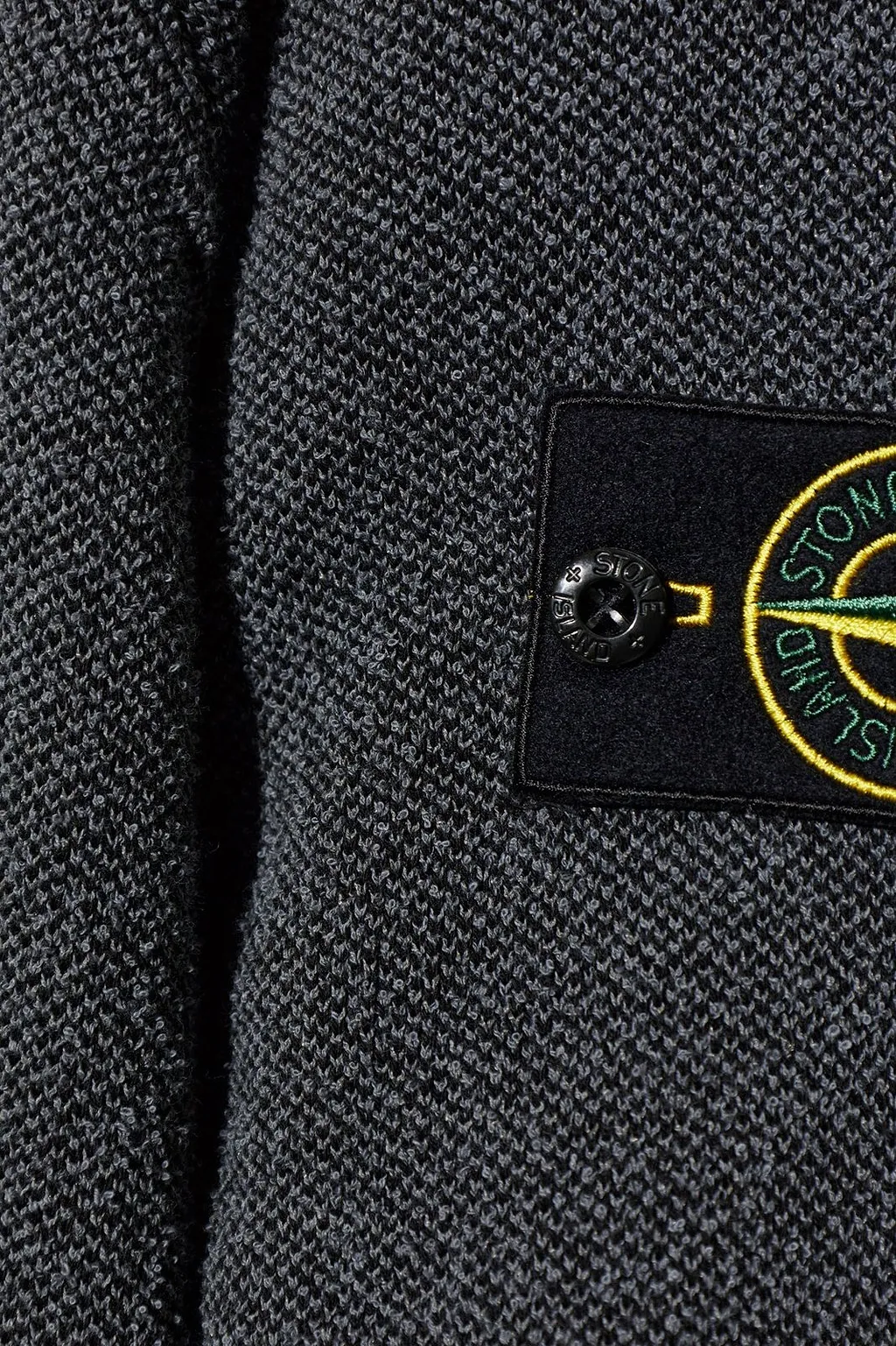Stone Island Logo Patch Zip-Up Jumper