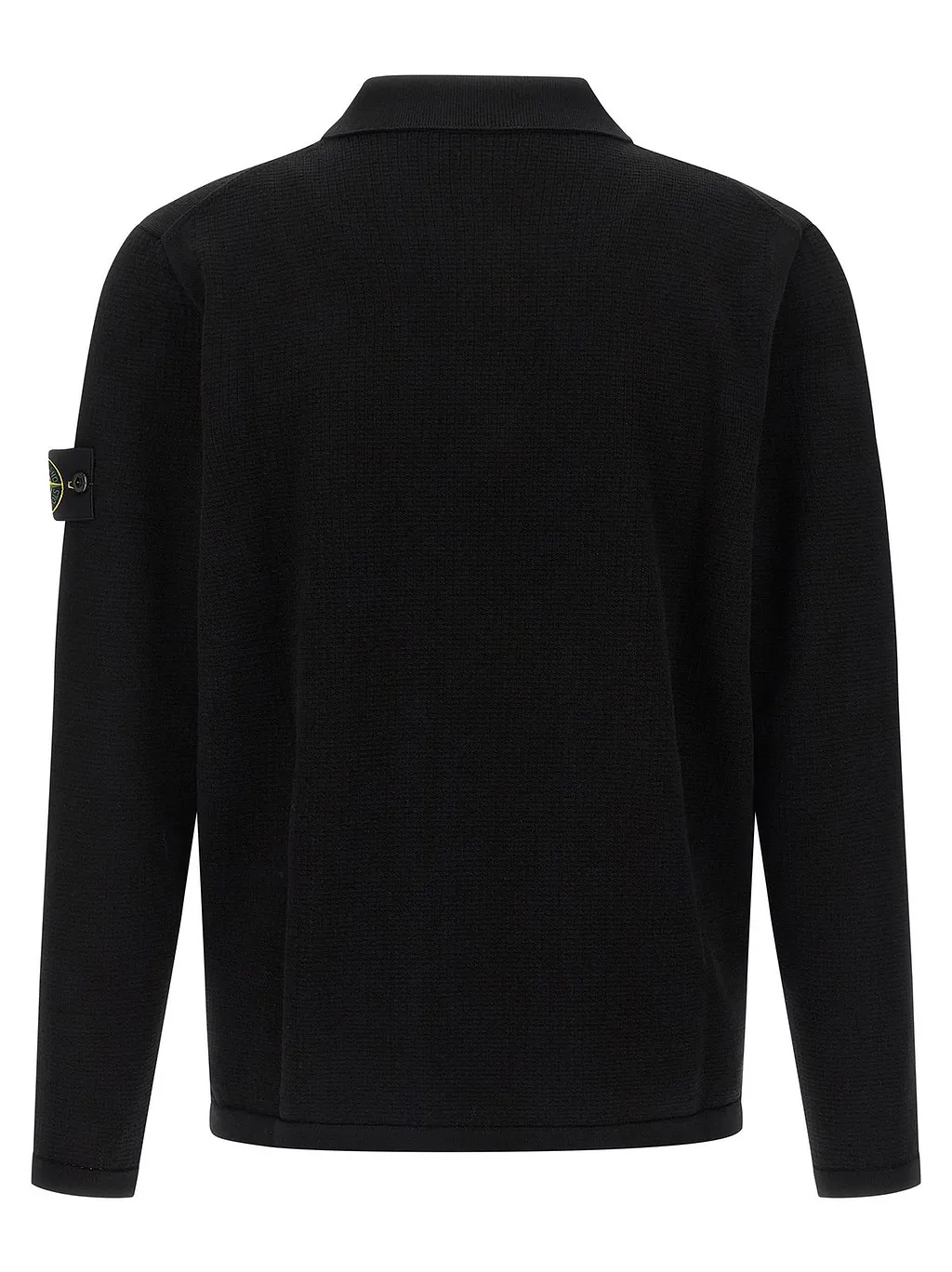 Stone Island Long-Sleeve Knit Polo Shirt