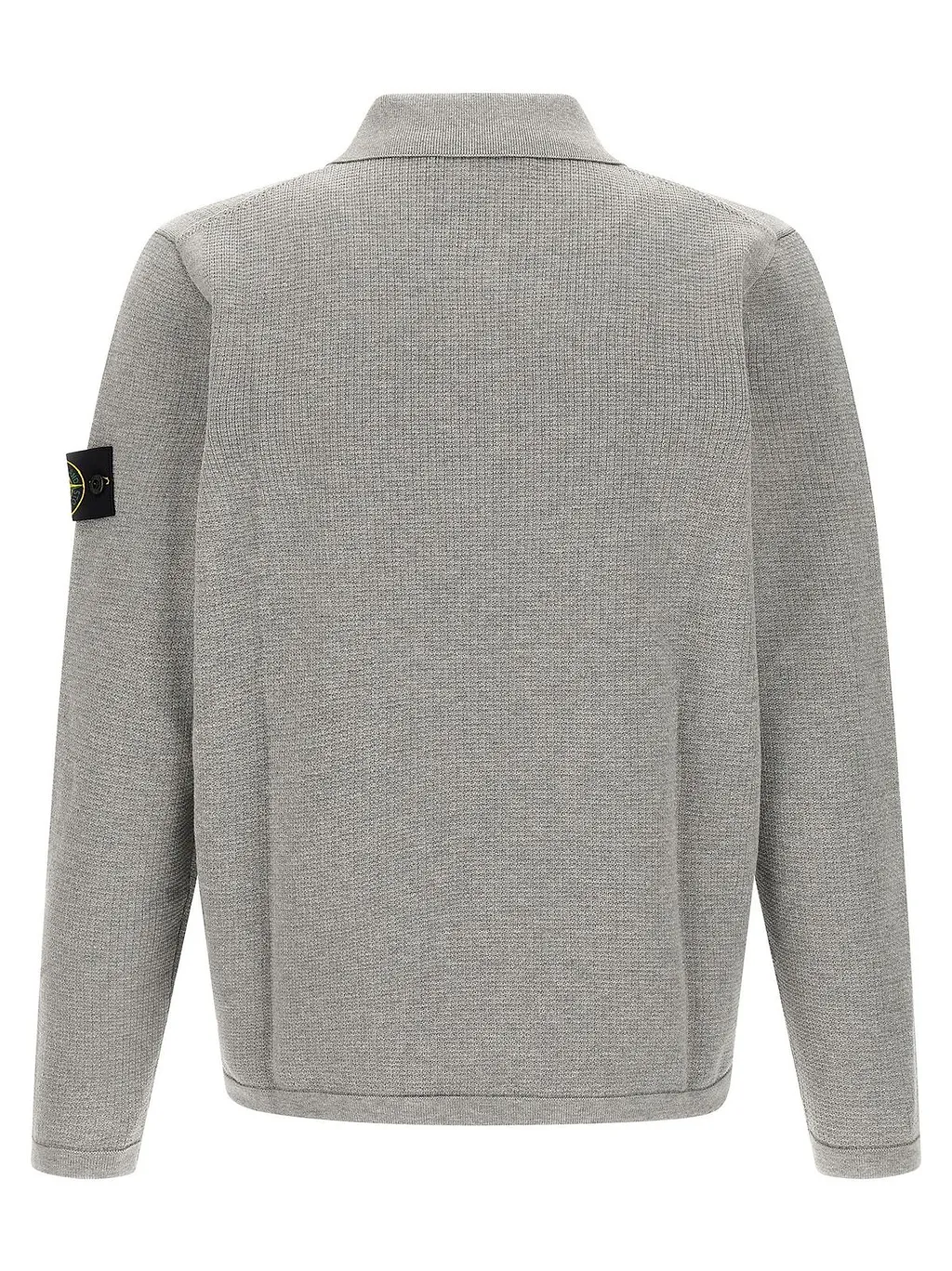 Stone Island Long-Sleeve Knit Polo Shirt