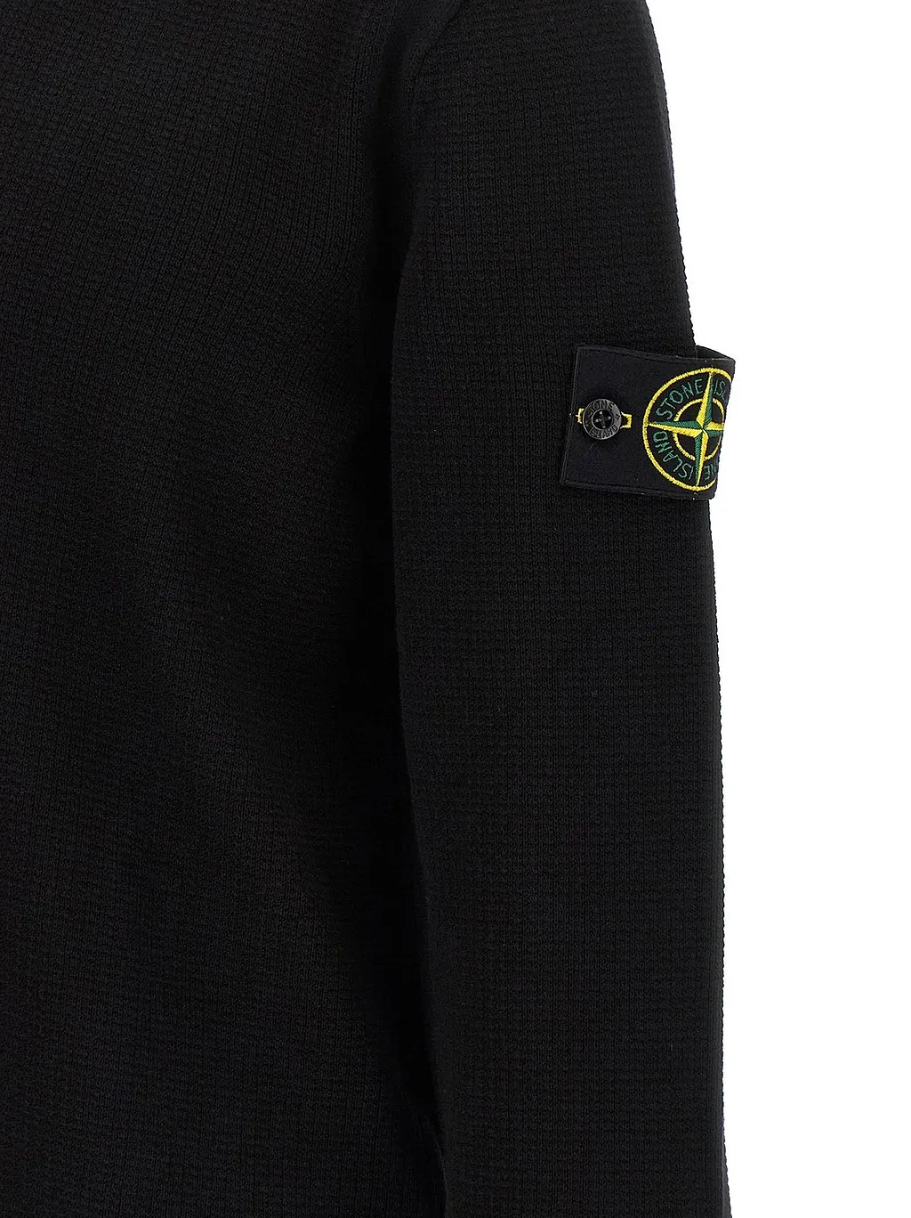 Stone Island Long-Sleeve Knit Polo Shirt