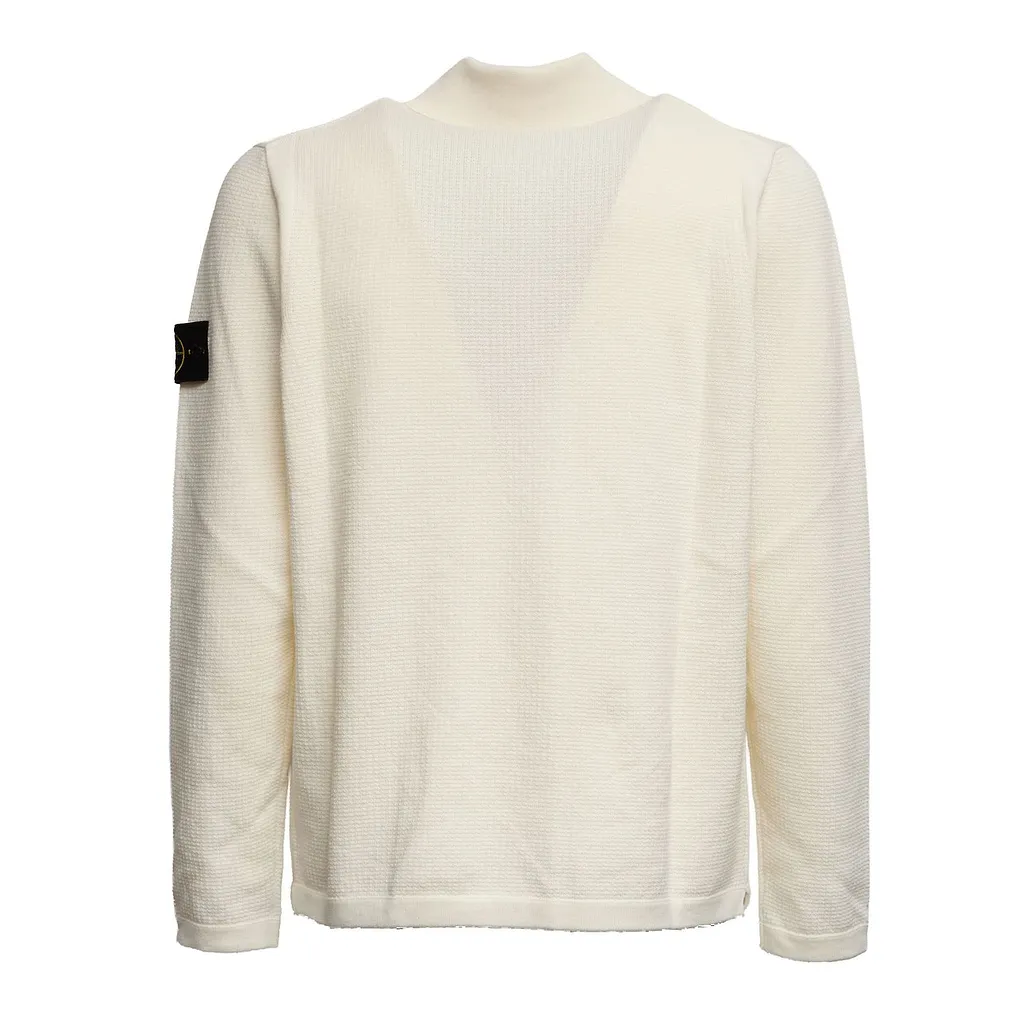 Stone Island Long-Sleeve Knit Polo Shirt