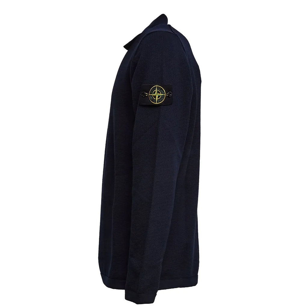Stone Island Long-Sleeved Knitted Polo Shirt