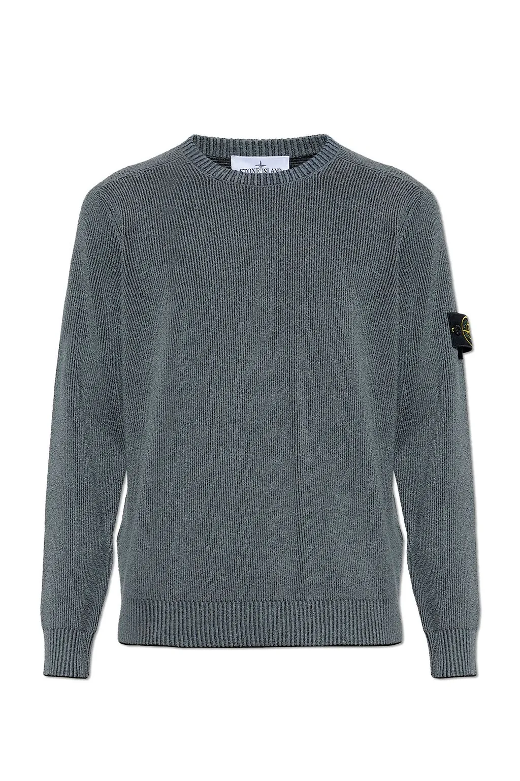 Stone Island Ribbed Crew Neck Knitted Sweater