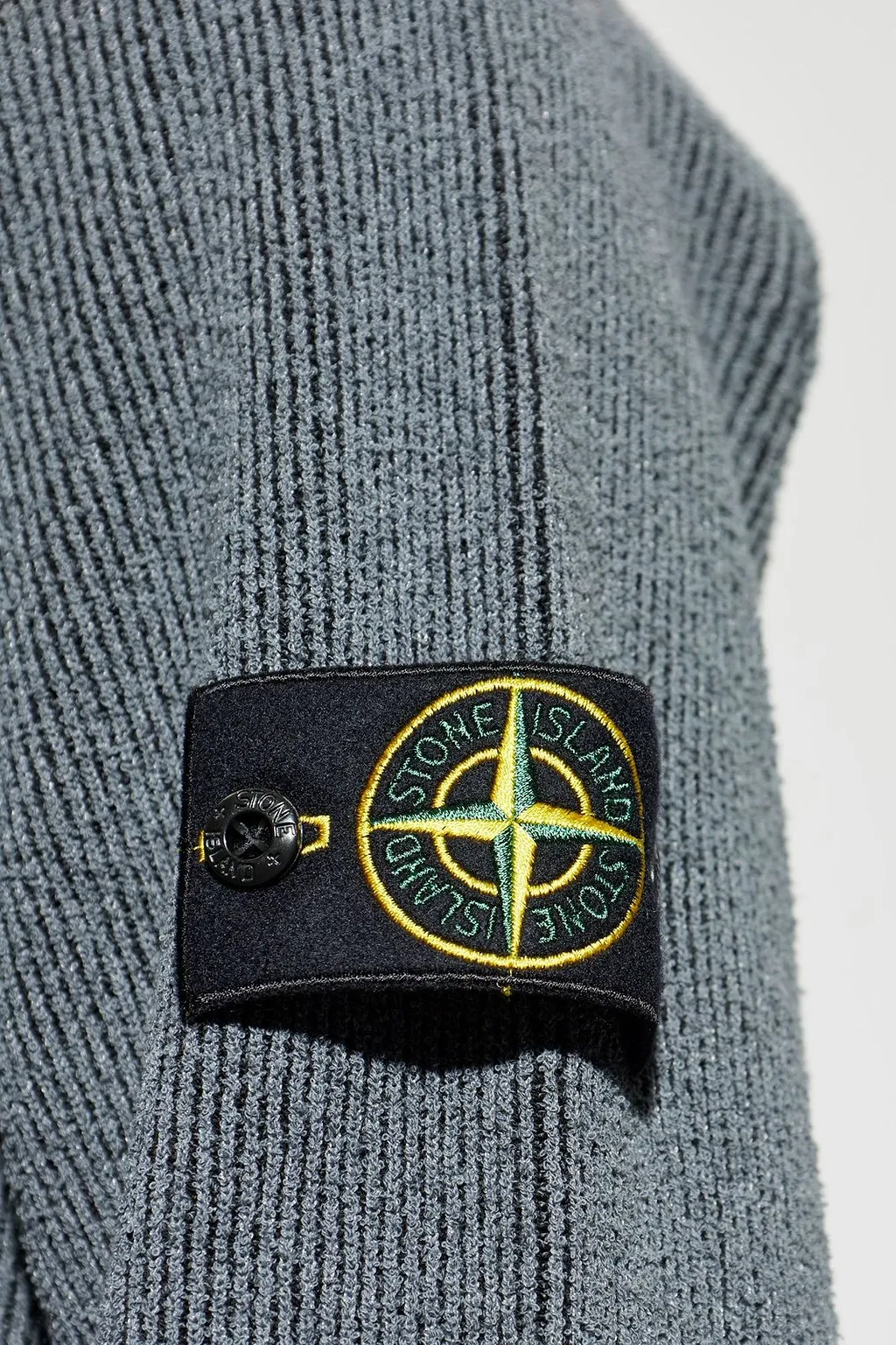 Stone Island Ribbed Crew Neck Knitted Sweater