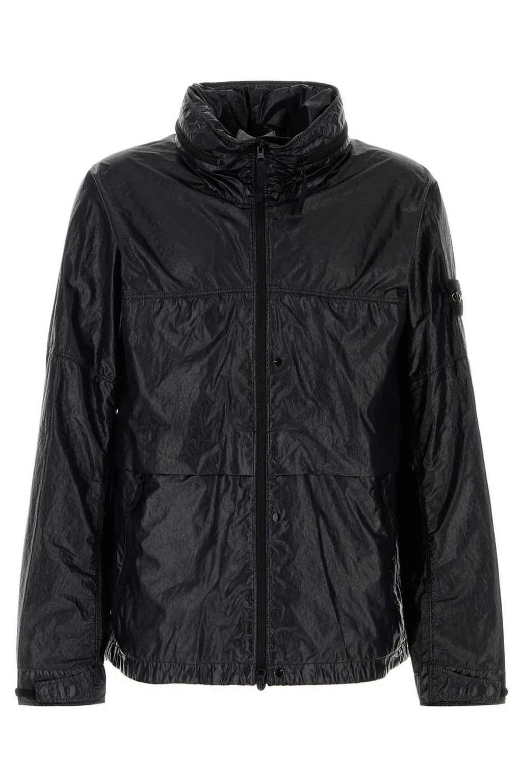 Stone Island Logo-Patch Metallic Finish Jacket