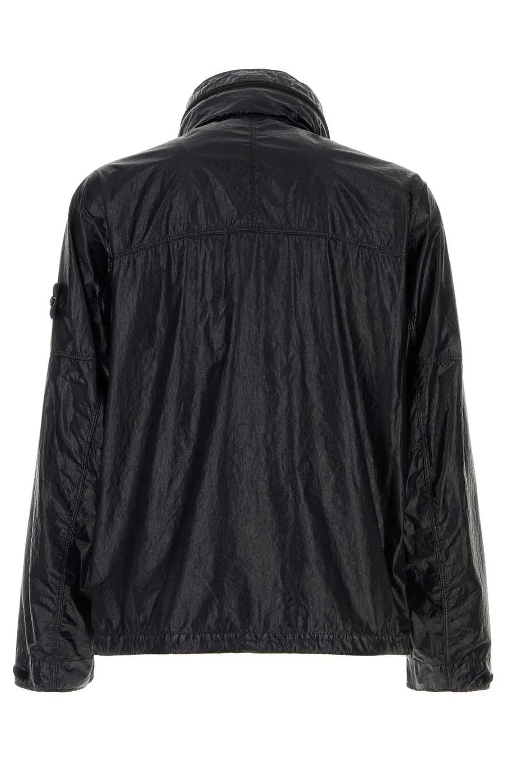 Stone Island Logo-Patch Metallic Finish Jacket