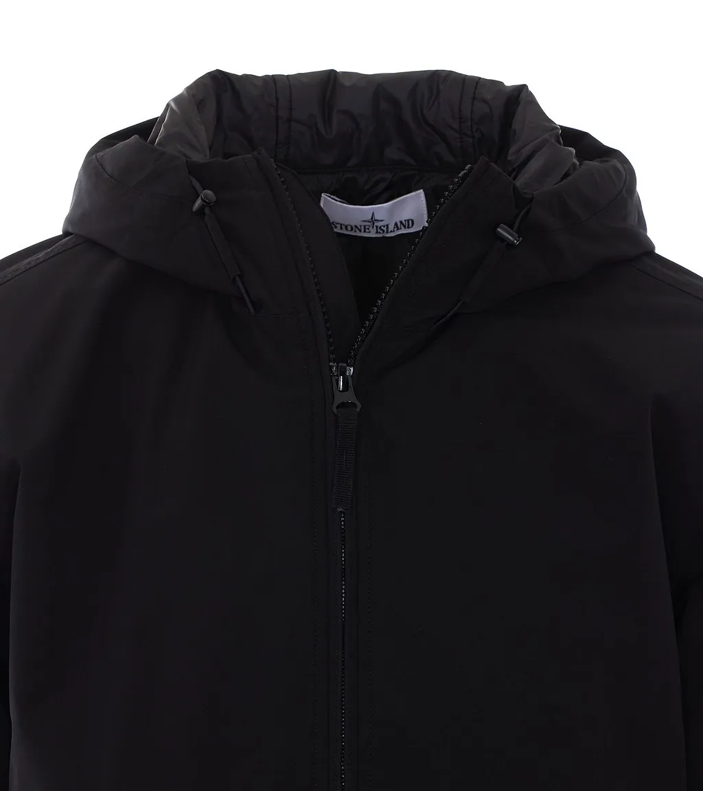 Stone Island Logo Patch Zip-Up Hooded Jacket