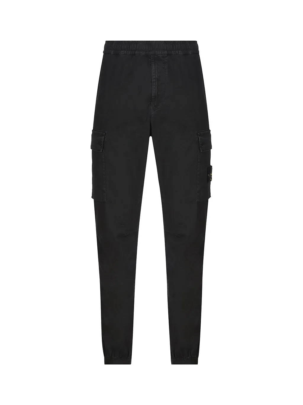 Stone Island Logo Patch Tapered Cargo Trousers