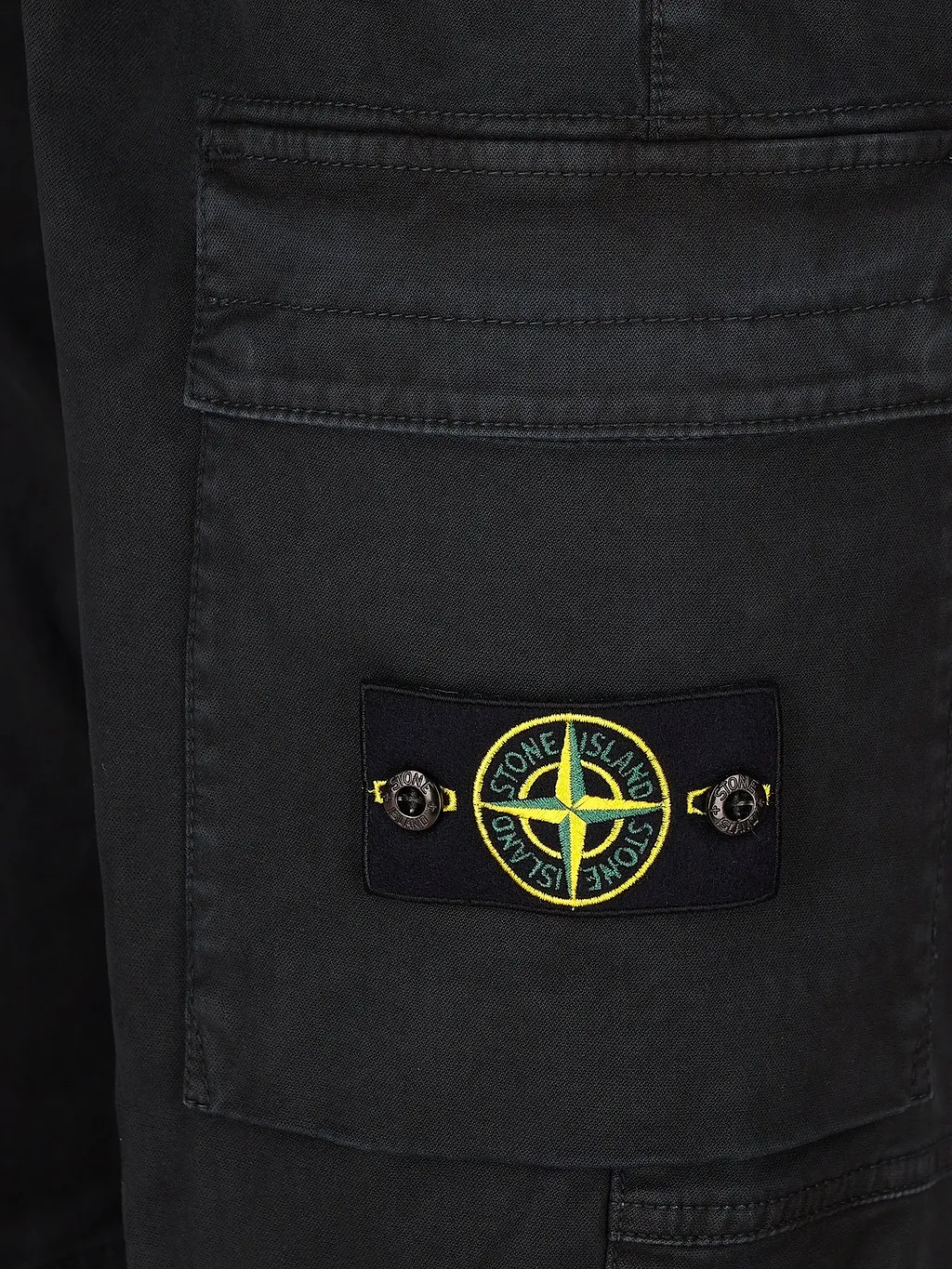 Stone Island Logo Patch Tapered Cargo Trousers