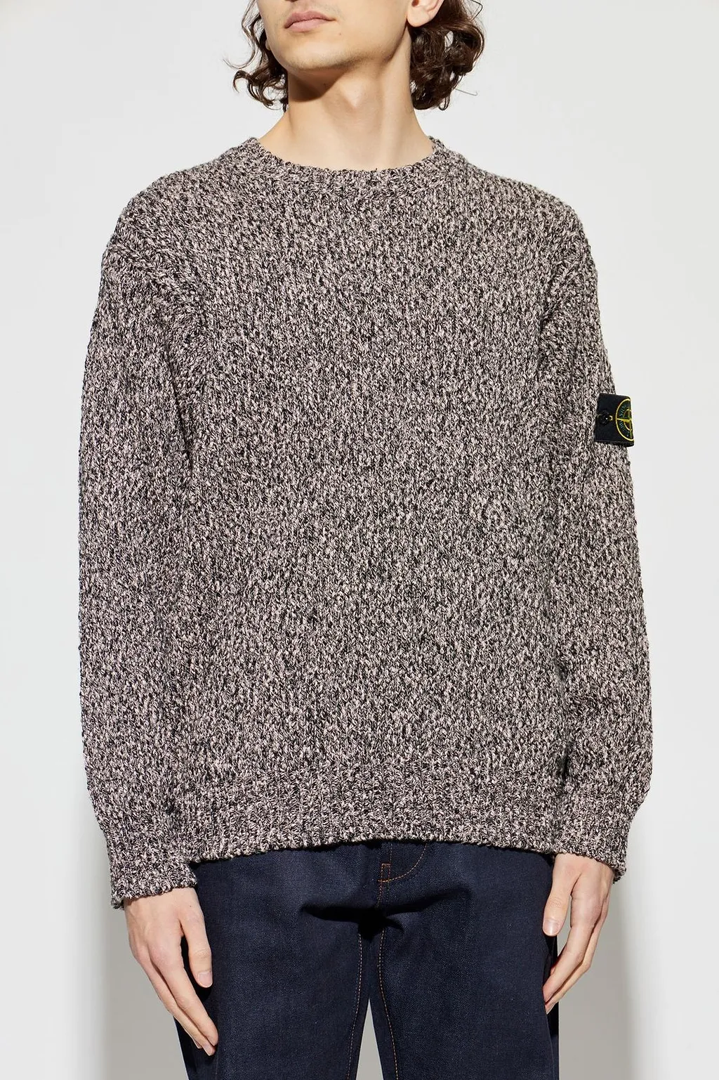 Stone Island Textured Crew-Neck Knitted Sweater