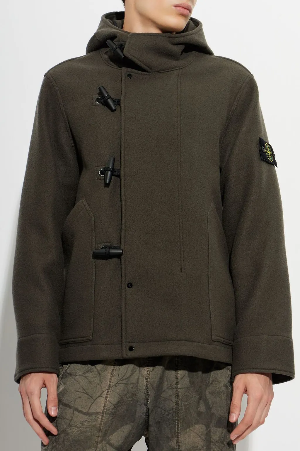 Stone Island Toggle-Fastening Hooded Jacket