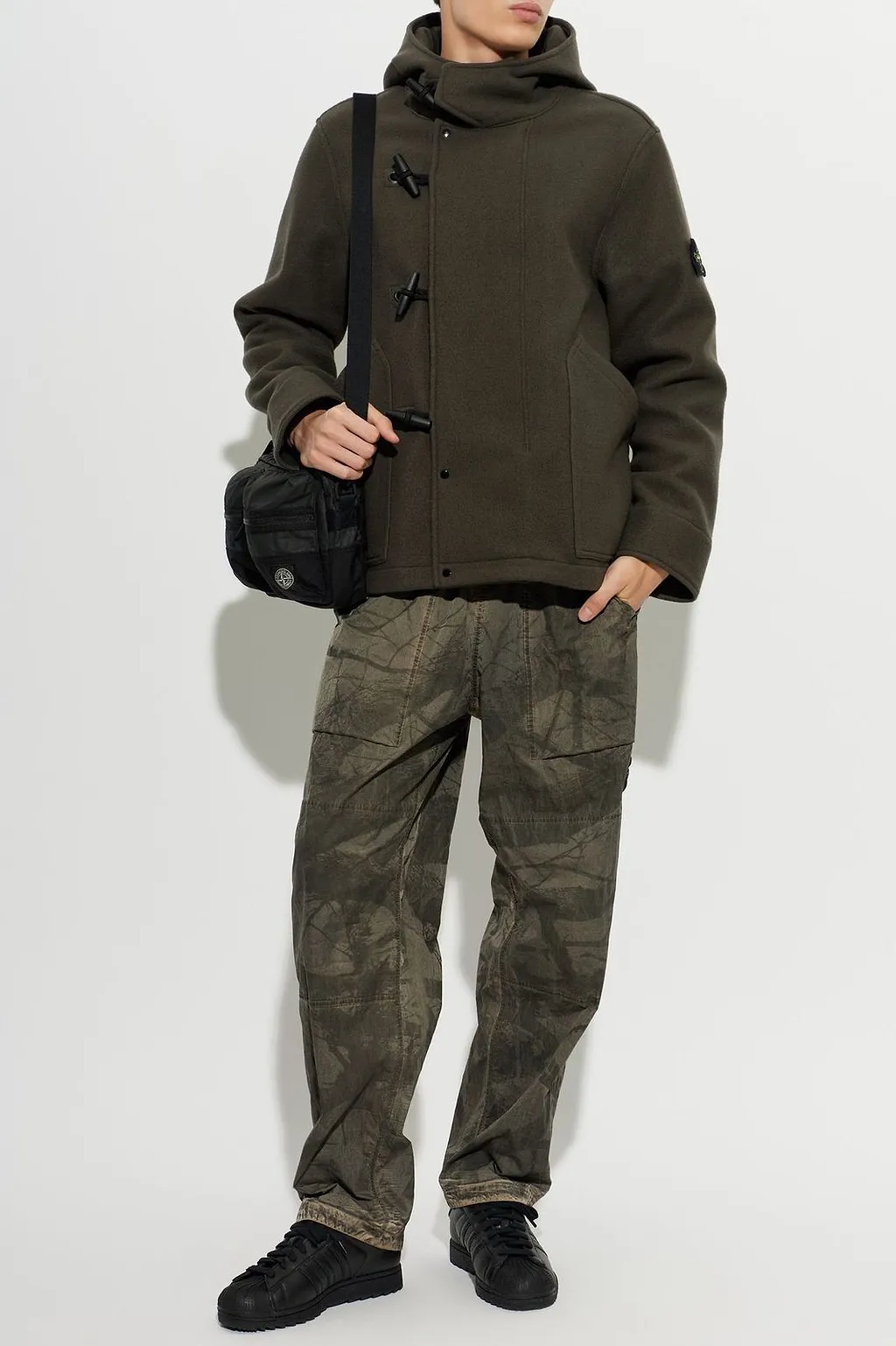 Stone Island Toggle-Fastening Hooded Jacket
