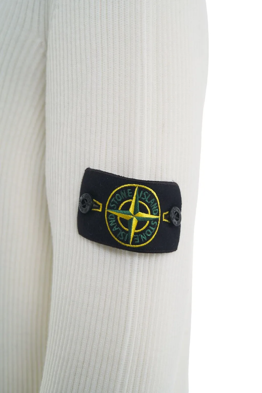 Stone Island Logo Patch Ribbed Jumper