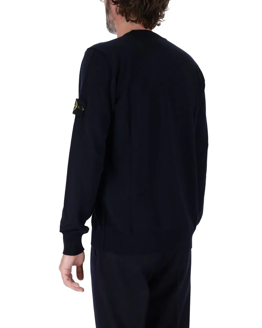 Stone Island V-Neck Ribbed Jumper