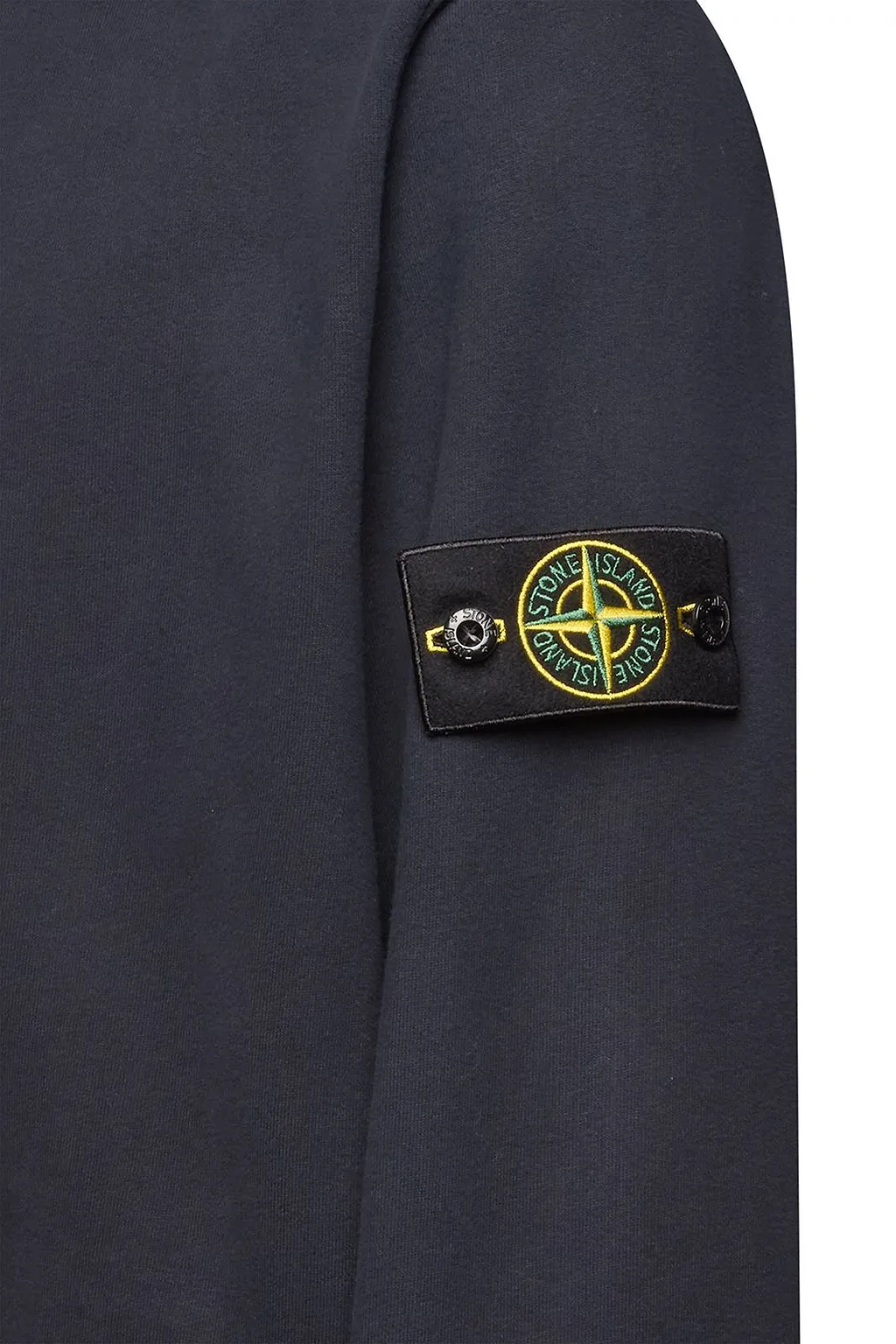 Stone Island Zip-Up Compass Patch Hoodie