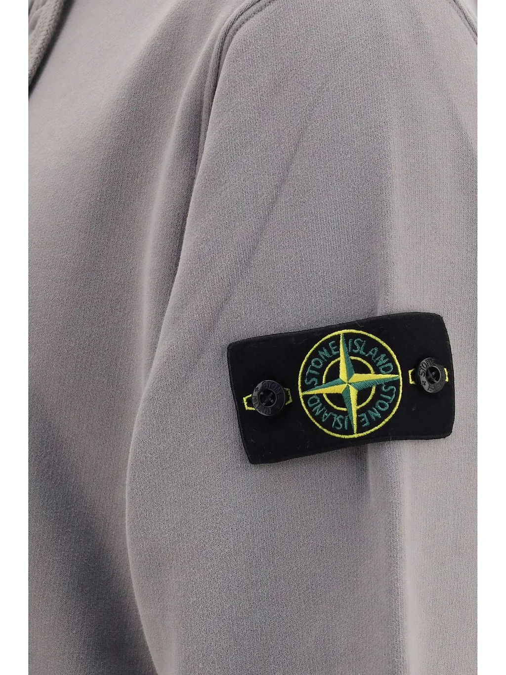 Stone Island Zip-Up Compass Patch Hoodie