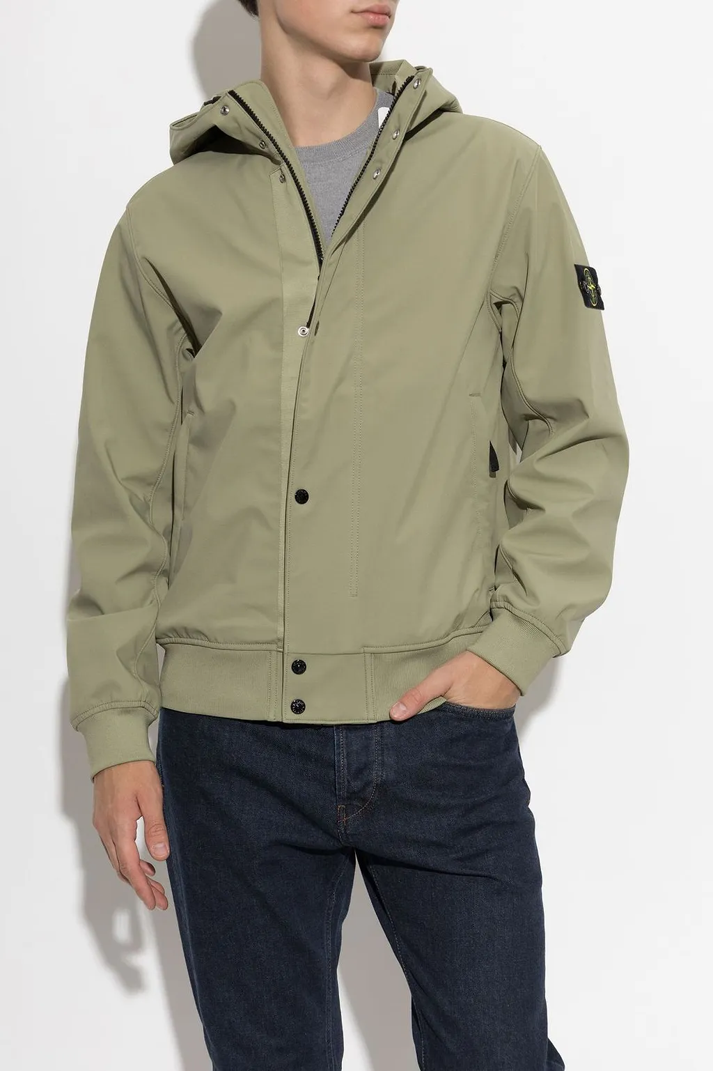 Stone Island Zip-Up Hooded Jacket