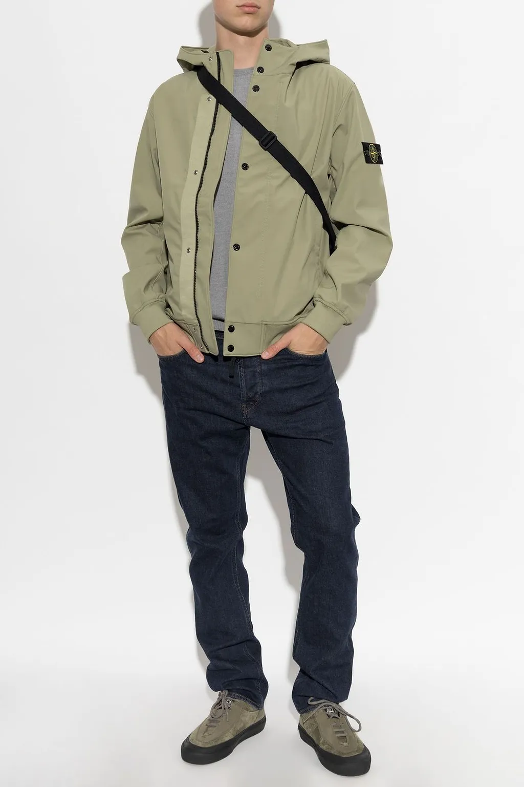 Stone Island Zip-Up Hooded Jacket
