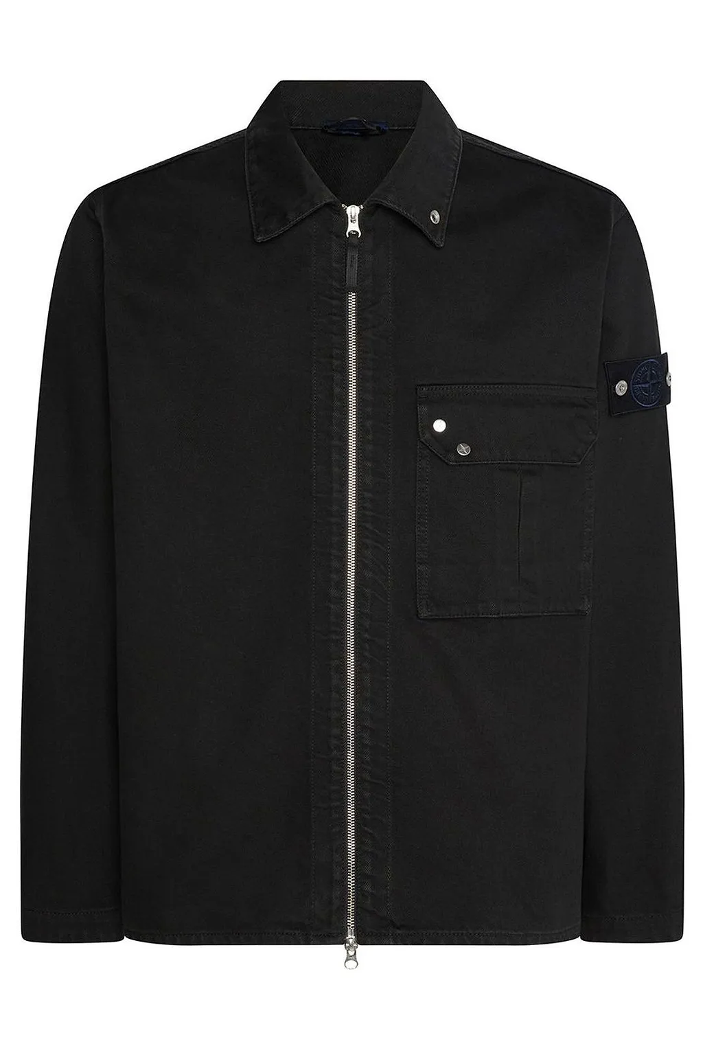 Stone Island Zipped Denim Overshirt