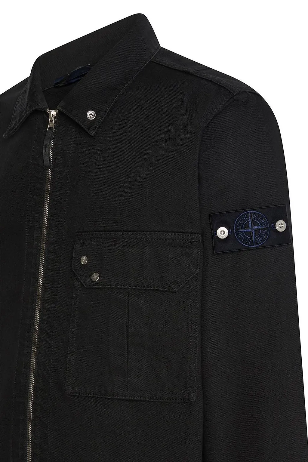 Stone Island Zipped Denim Overshirt