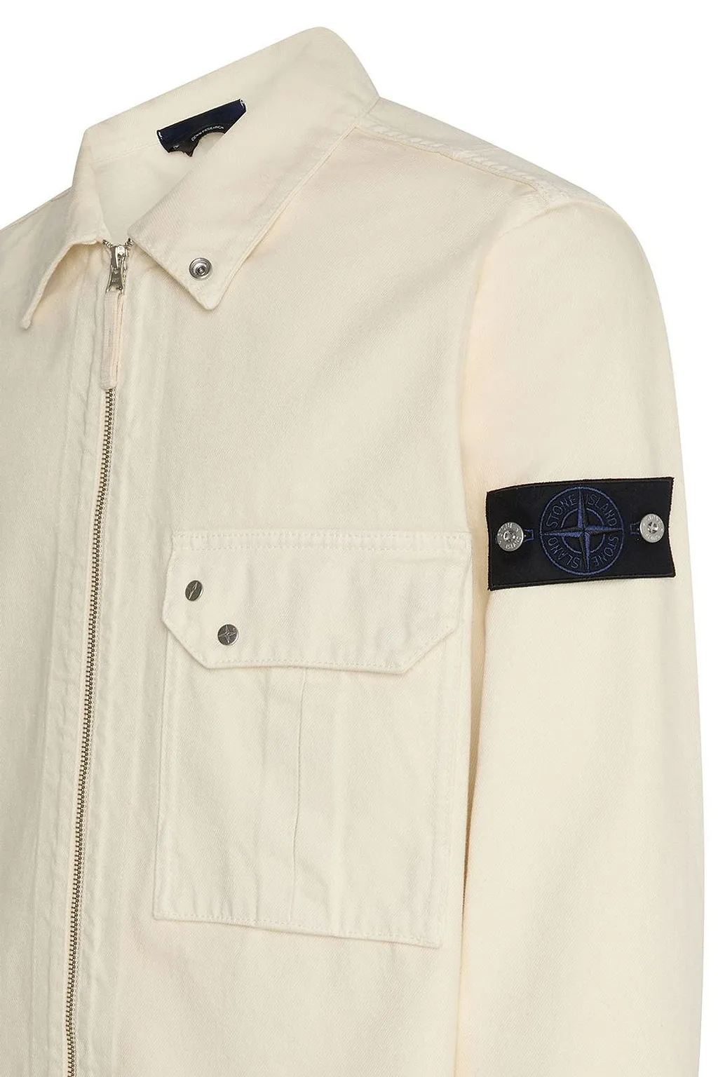Stone Island Zipped Denim Overshirt