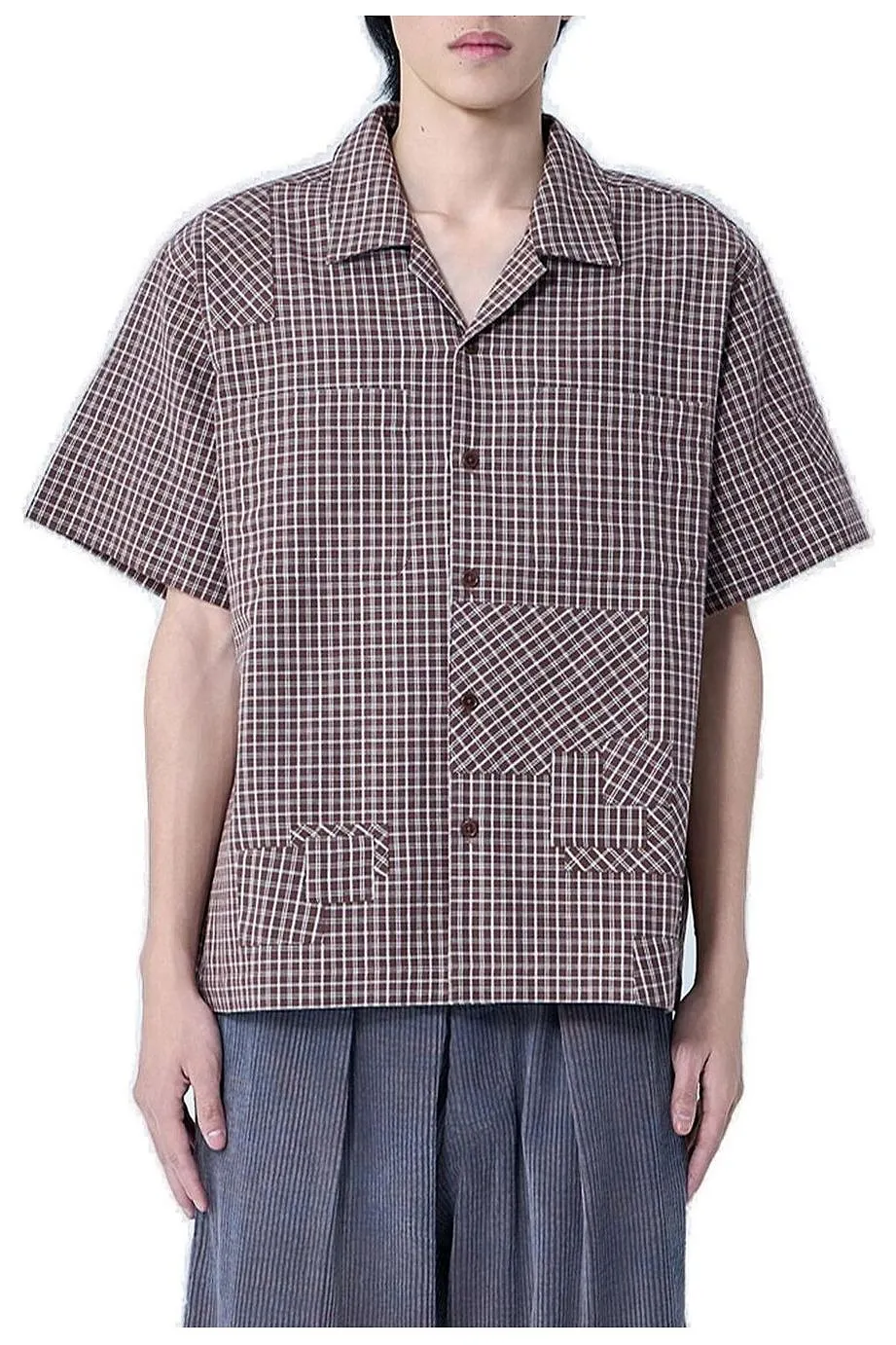 Story Mfg. Check-Patterned Short-Sleeved Shirt