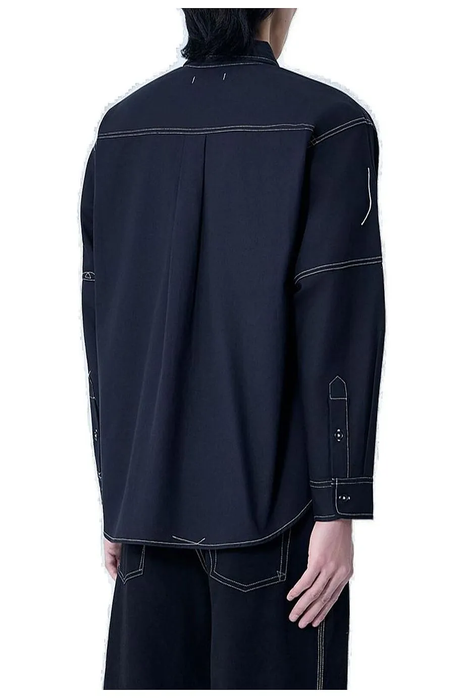 Story Mfg. Logo Patch Buttoned Shirt