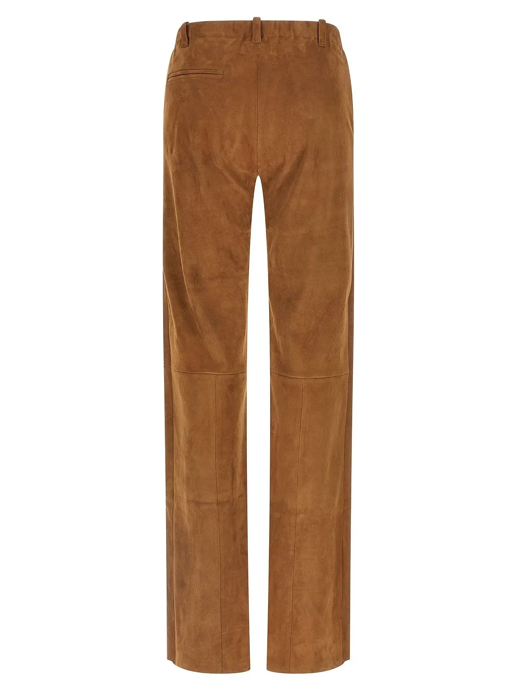 Oswald Suede Straight-Leg Pants