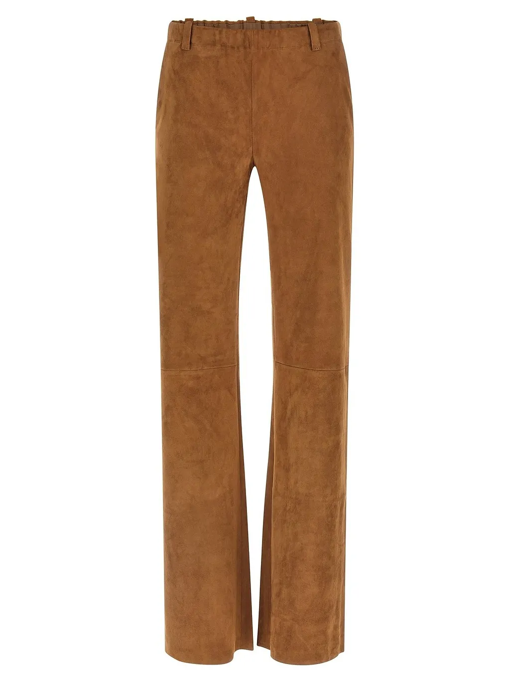 Oswald Suede Straight-Leg Pants