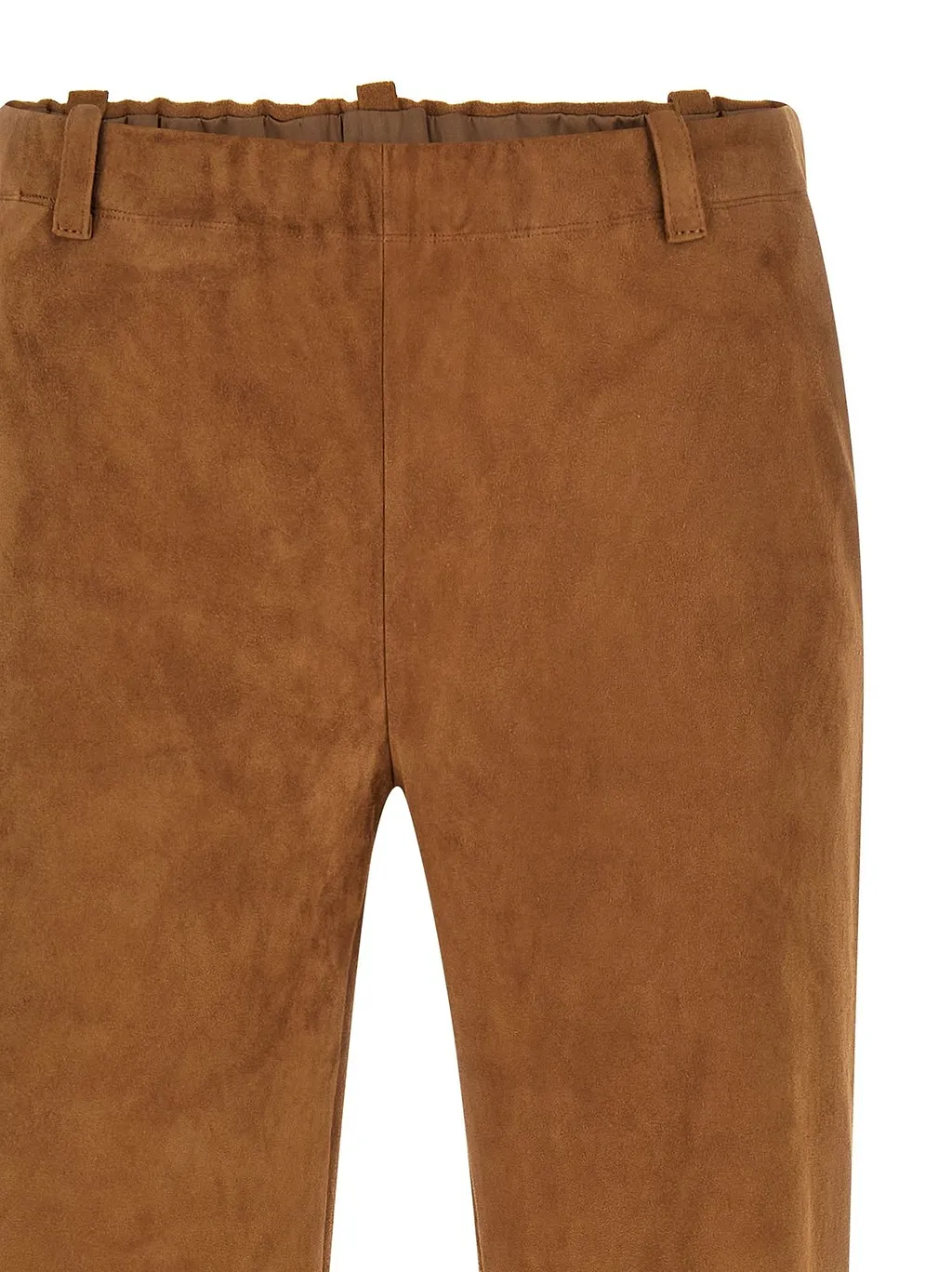 Oswald Suede Straight-Leg Pants
