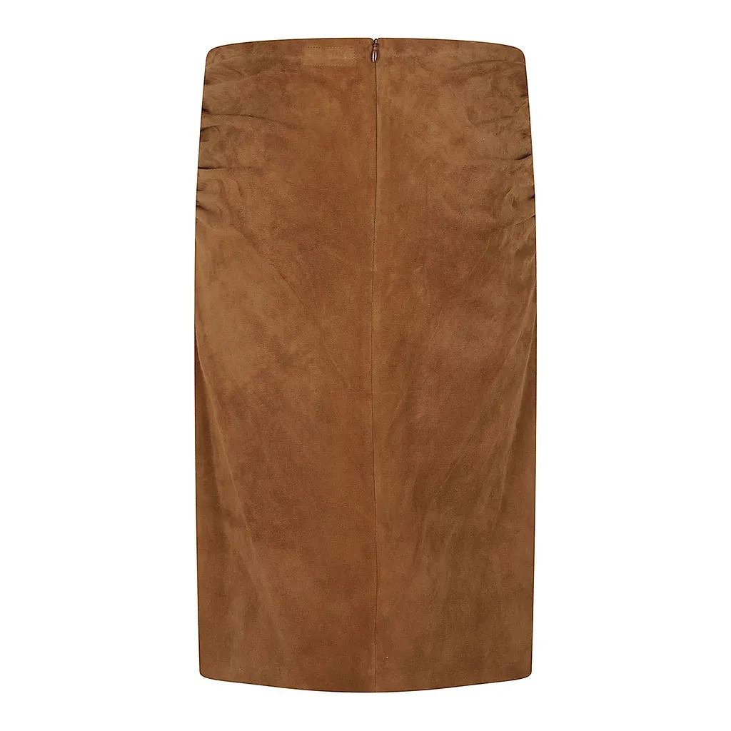Ooma Ruched Midi Skirt