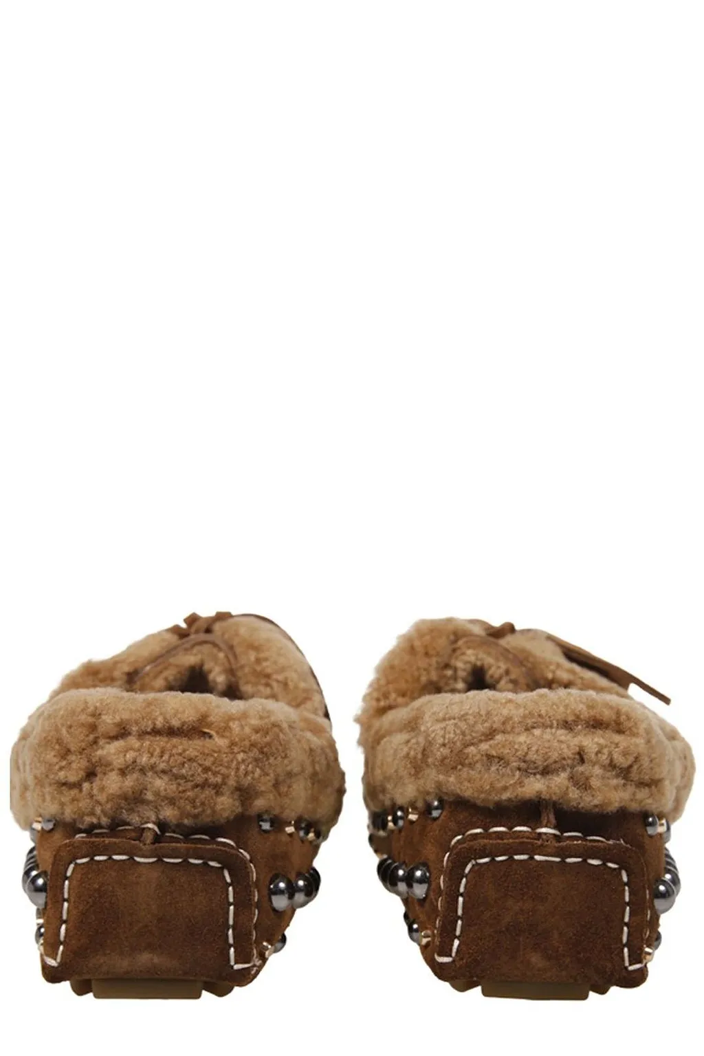 Strategia R54 Studded Shearling Moccasins